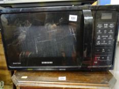Black Samsung Smart microwave oven E/T