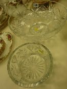 Good cut glass fruit bowl and one other