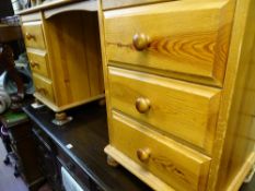 Pine six drawer dressing table