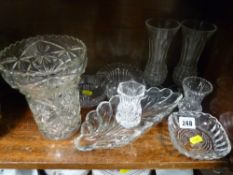 Collection of vintage glassware