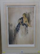 SIR WILLIAM RUSSELL FLINT limited edition (576/850) print - young girl in loose clothing