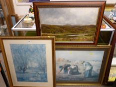 J ELLIOTT oil on canvas - titled 'Elsi Lake, Betws-y-Coed', signed and dated 1889 and two gilt