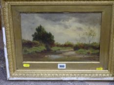 B FOWLER oil on board - possible inlet view of the Conwy, signed and dated 1877