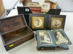 Box of vintage photo albums, literature etc