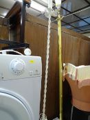 Two non-matching standard lamps with shades E/T