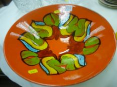 Bright Poole pottery fruit bowl