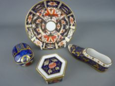 Royal Crown Derby and Spode including a Millennium Bug paperweight with gold stopper, a 1298 pattern