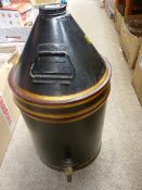 Vintage Tolleware type liquid container with brass tap