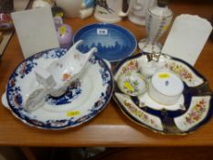 Bisto ceramic menu card and one other, a Royal Copenhagen wall plate and two others, an early