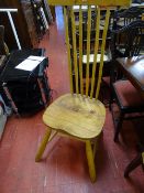 Spindle highback rustic chair