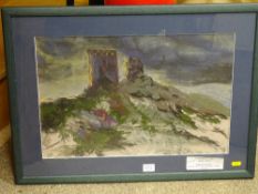 EMMA SUNERTON-BURL pastel study - Dolwyddelan Castle