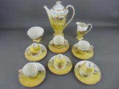 Fifteen piece Royal Doulton coffee service having thatched cottage decoration