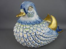 Italian gilt decorated duck ornament retailed by Asprey