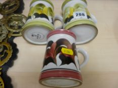 Three Glyn College, Denbigh tankard shaped mugs