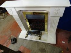 Modern electric fire and surround E/T
