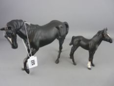 Beswick model of Black Beauty and her foal