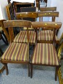 Parcel of near matching antique dining chairs
