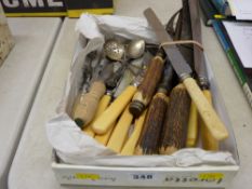 Parcel of bone handled and other flatware including good carvers