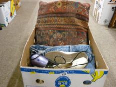 Box of soft furnishings etc