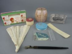Mixed group of collectables including a Wilson, Glasgow paperweight, a Cussons Damask Rose beauty
