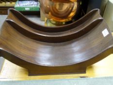 Antique mahogany double cheese coaster