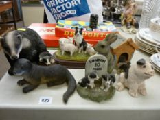 Collection of farm and country figurines by Elgate, Leonardo and others