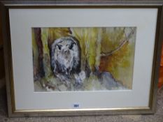 ANN FELLOWS mixed media - study of a ram