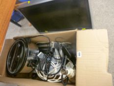 Panasonic TV/monitor, video and DVD player, Morphy Richards slow cooker etc E/T