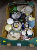 Box of decorative china and teaware
