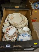 Victorian part teaset, mixed quantity of dinner plates etc