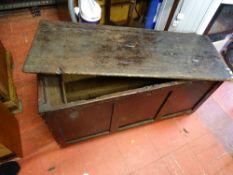 Black painted vintage blanket box