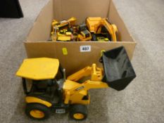 Mixed quantity of toy construction vehicles