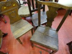 Parcel of three chairs - two farmhouse and one shieldback