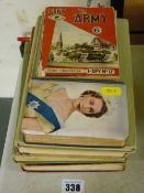 Parcel of vintage books including military related