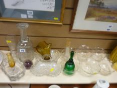 Mixed selection of vintage glassware