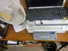Microsoft keyboard and an HP Photosmart C5187 all-in-one printer/copier/scanner E/T