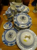 Mixed quantity of Cauldon and other blue and white dragon decorated tableware