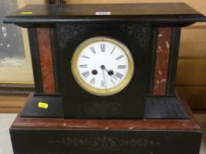 Excellent large size slate mantel clock