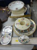 Selection of decorative tableware by Poole, Royal Worcester, Royal Grafton and others