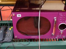 Purple Daewoo KOR-6N9RP microwave oven E/T