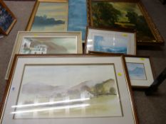 L BAXTER framed limited edition (70/600) print - mountainscape with cottage to the foreground,