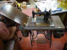 Bradbury treadle sewing machine workbench