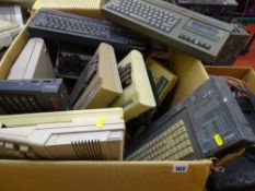 Box of large quantity of vintage personal computers including Sinclair ZX Spectrum, Amstrad, Acorn