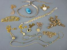 Good selection of gold, silver and Ruskin jewellery