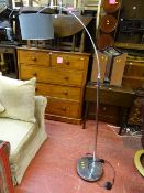 Ultra modern chrome standard lamp and shade E/T