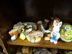 Parcel of Hornsea and other animal decorated pottery