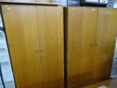Mid Century Meredew large wardrobe and a matching smaller wardrobe