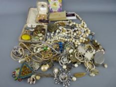 Good box of Victorian and other jewellery and collectables including a boxed sterling silver