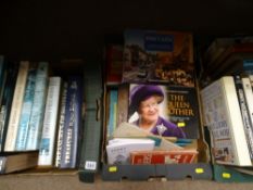 Three boxes of books