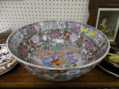 Large Oriental reproduction pedestal bowl